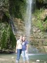 Kerri and I under a waterfall